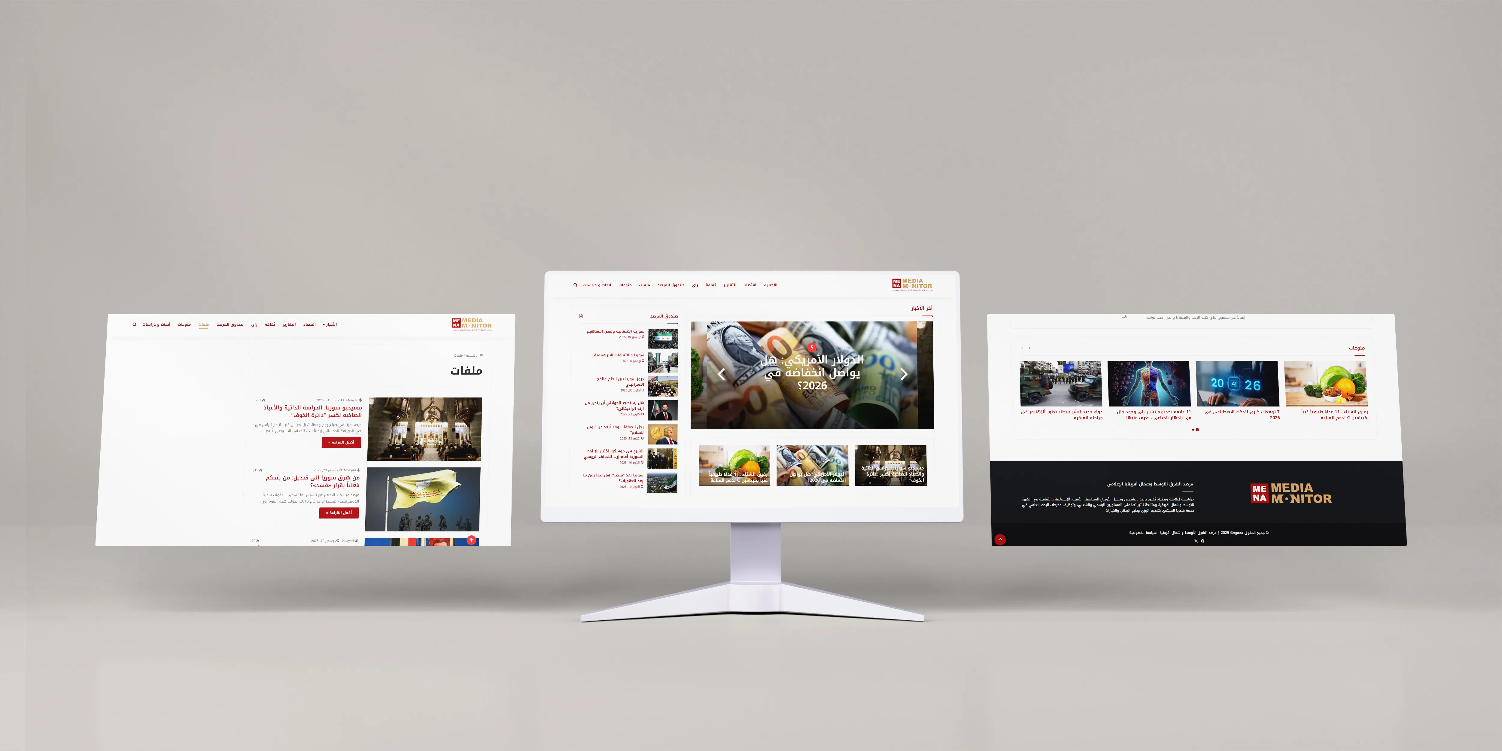 Mena Monitor Website Design 3